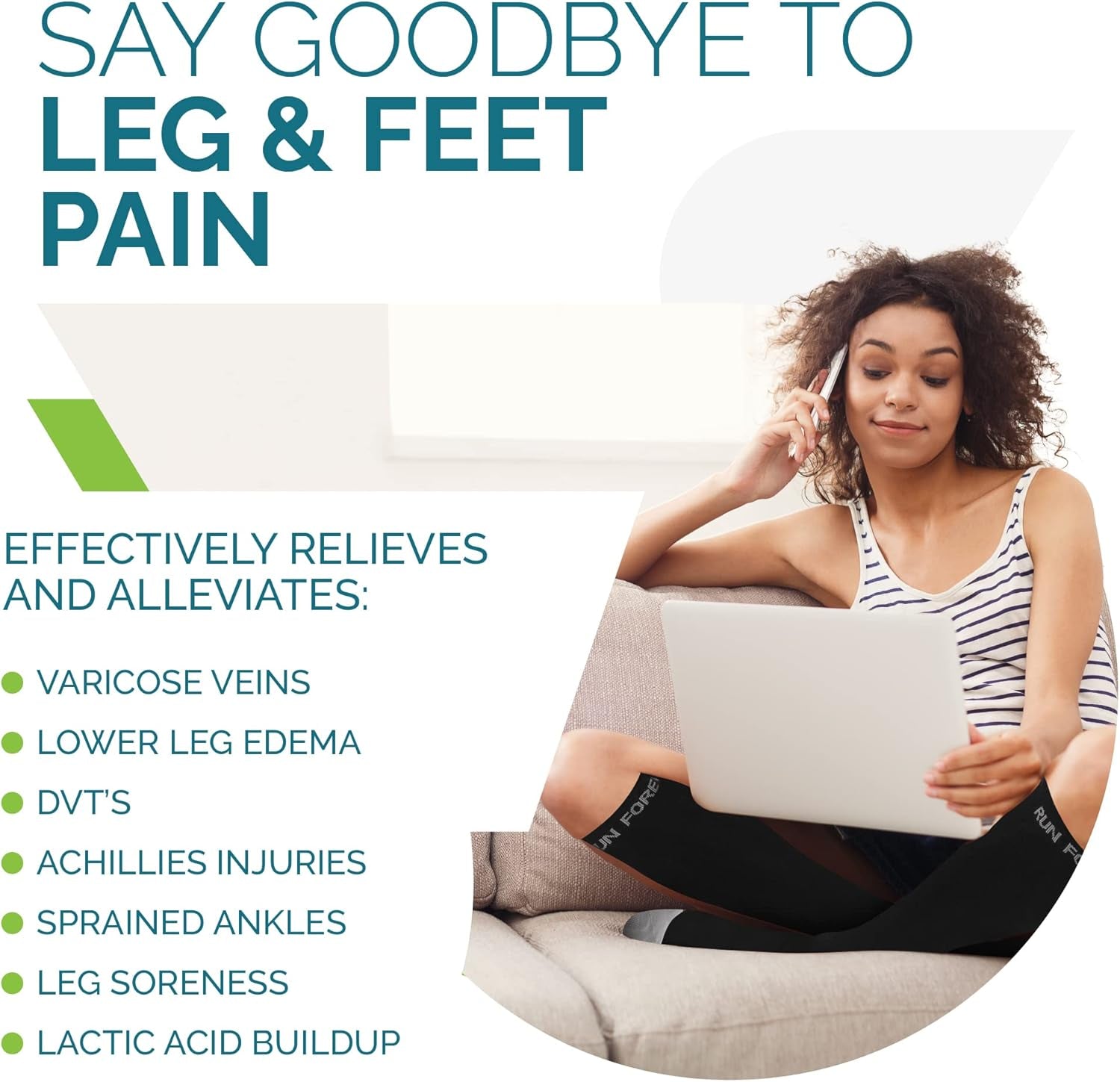 Compression Socks for Men & Women 20-30Mmhg Medical Grade Graduated Stockings