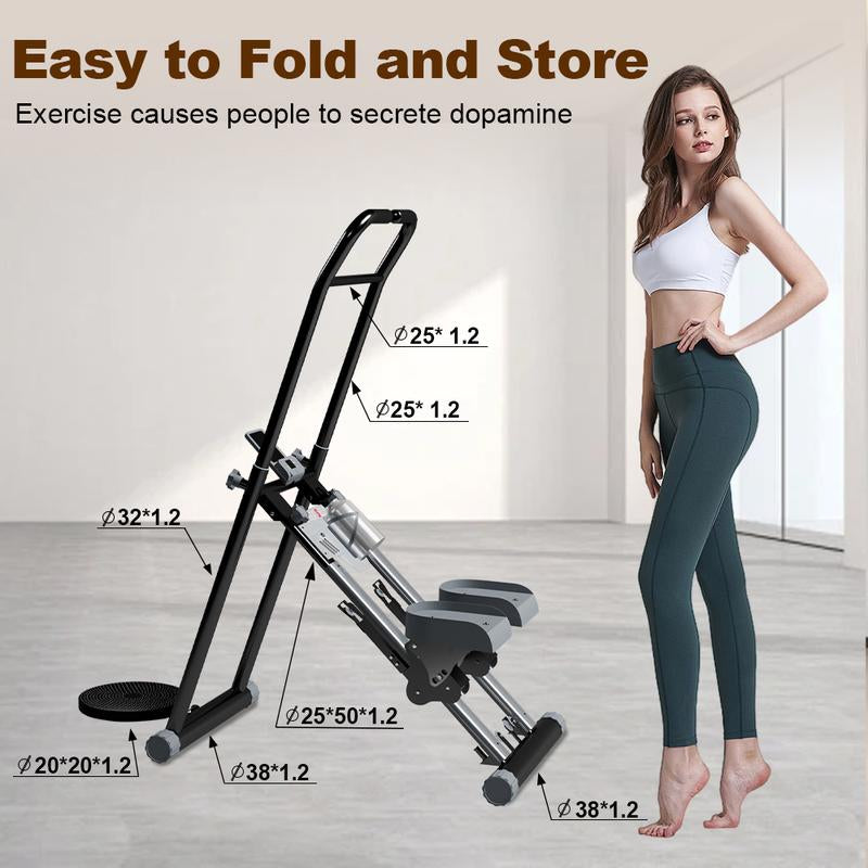 【#Outdoorfun】Over SELF Vertical Climber Exercise Stair Stepper with Handlebar for Full-Body Workout Compact Cardio Climber Exercise Machine Vertical Climber for Home Gym Full Body Workout 220Lbs Weight Capacity
