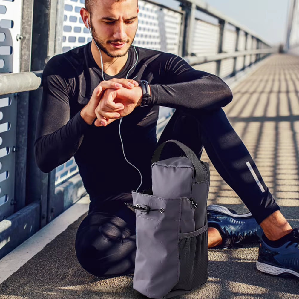 Magnet Water Bottle Pouch Waterproof Phone Holder Crossbody Bag Large Capacity Fitness Water Cup Bag Travel Fitness Accessories