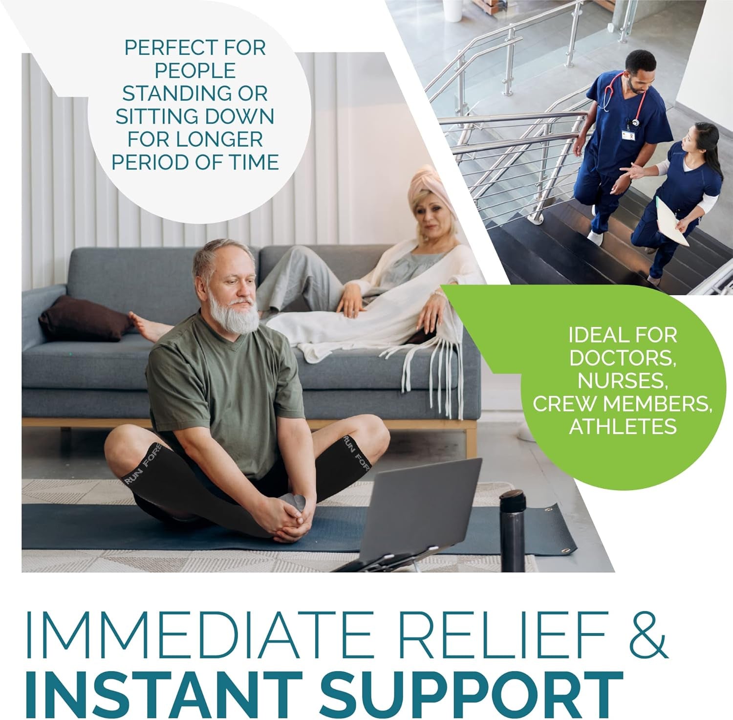 Compression Socks for Men & Women 20-30Mmhg Medical Grade Graduated Stockings