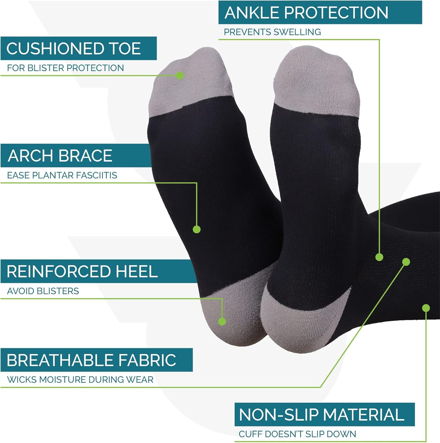 Compression Socks for Men & Women 20-30Mmhg Medical Grade Graduated Stockings