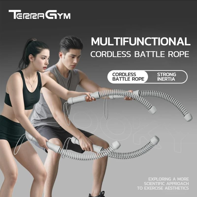 Terragym Cordless Battle Rope, Lazy Weight Loss Black Technology, Efficiently Burns Body Fat, Home Fitness Equipment, Quiet and Non-Disturbing, Easy Daily Maintenance.