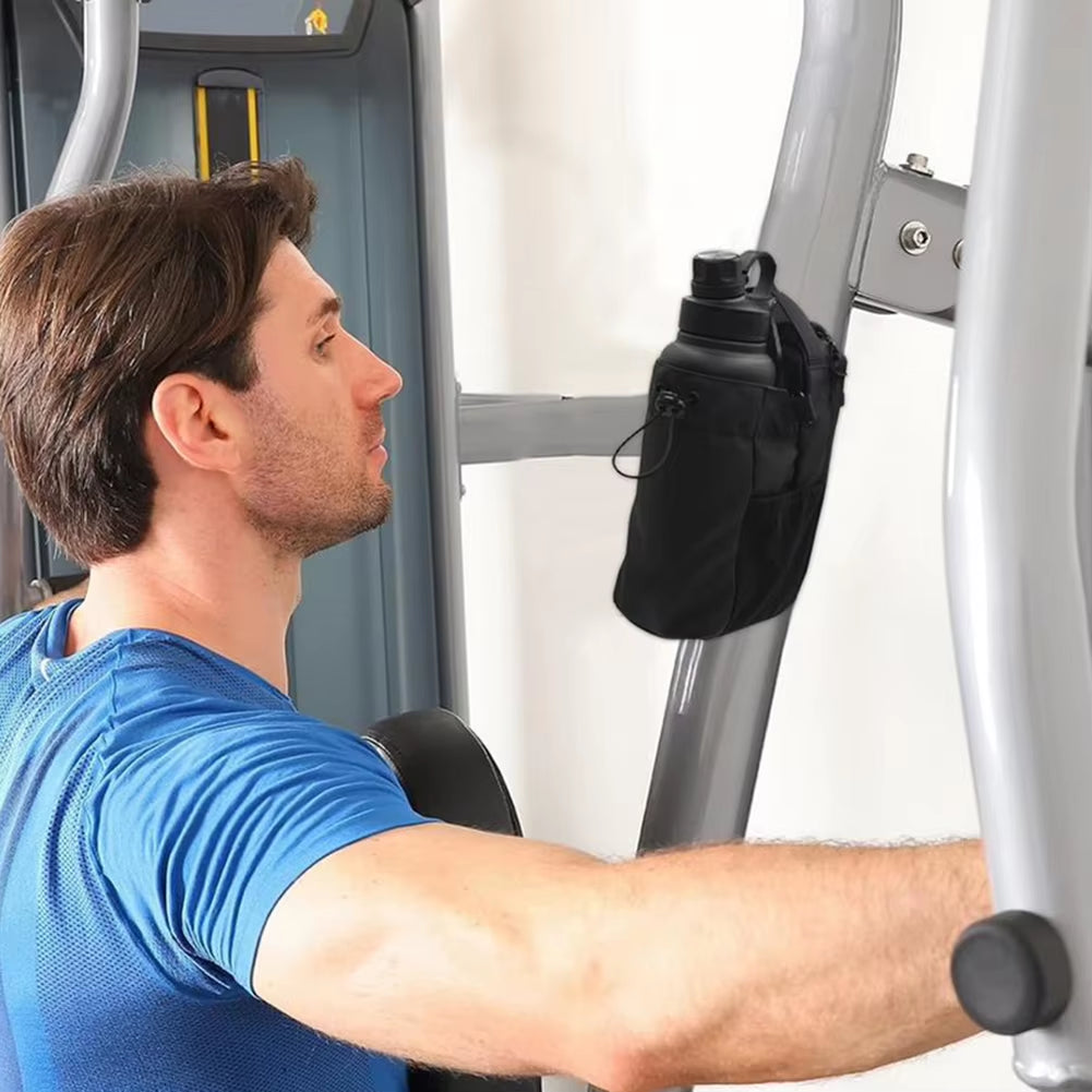 Magnet Water Bottle Pouch Waterproof Phone Holder Crossbody Bag Large Capacity Fitness Water Cup Bag Travel Fitness Accessories