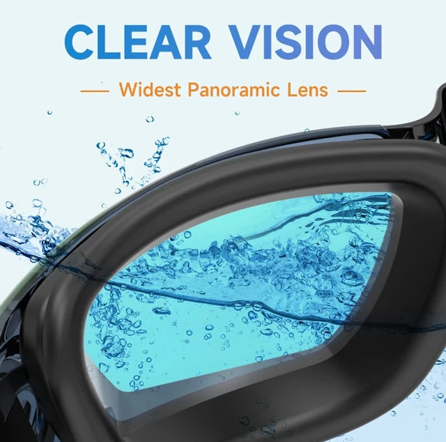 Swimming Goggles for Men Women Swim Glasses Anti-Fog UV Protection Waterproof Silicone Adjustable Adults Pool Diving Eyewear