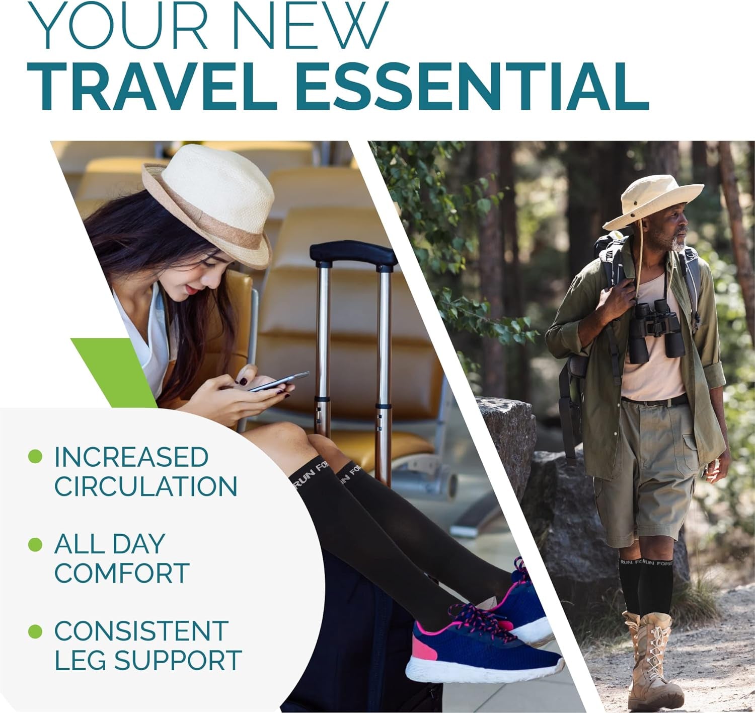 Compression Socks for Men & Women 20-30Mmhg Medical Grade Graduated Stockings